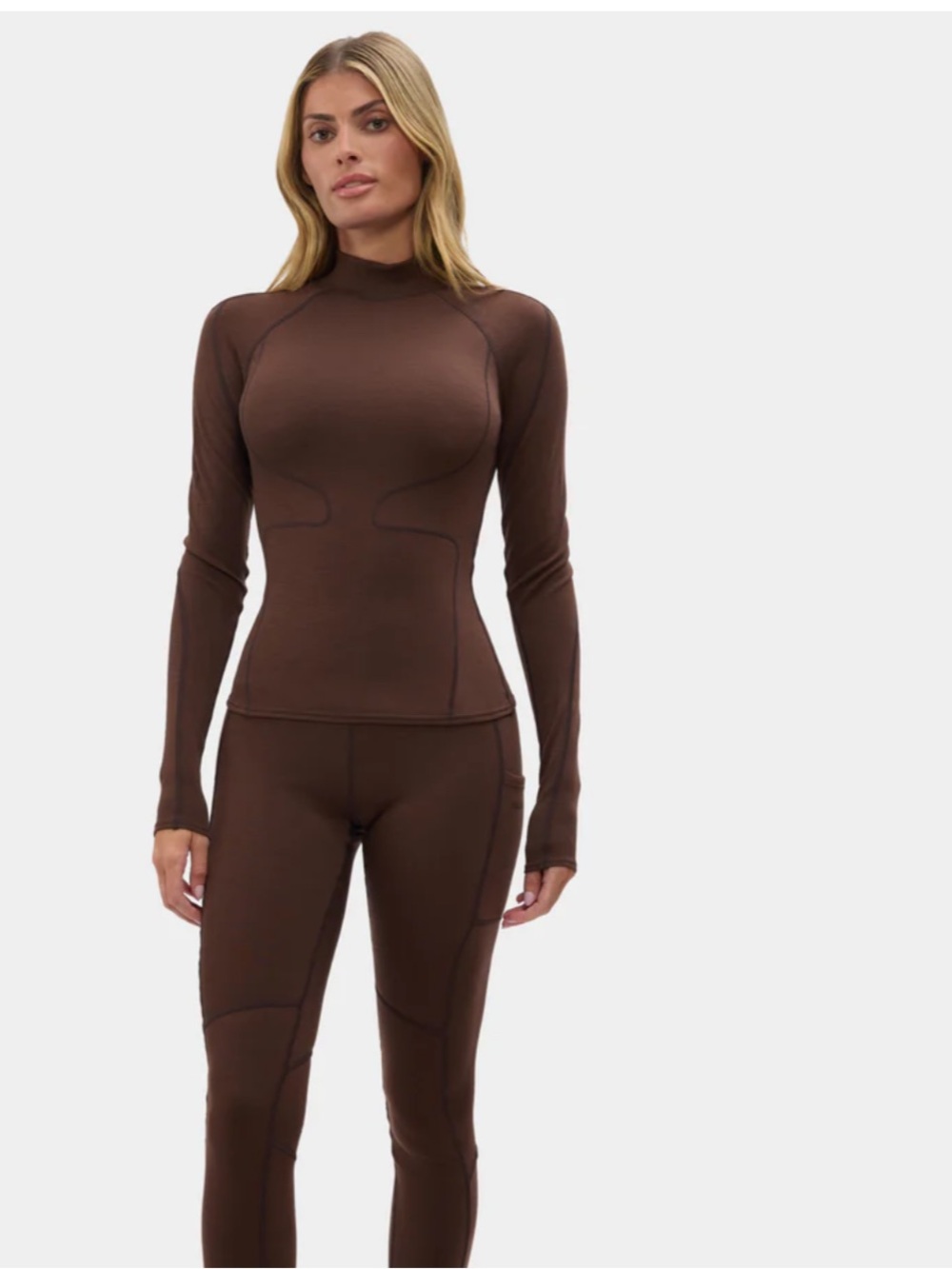 NEW🤎HALFDAYS FAY MIDWEIGHT
MERINO TOP in Spiked Cocoa $130